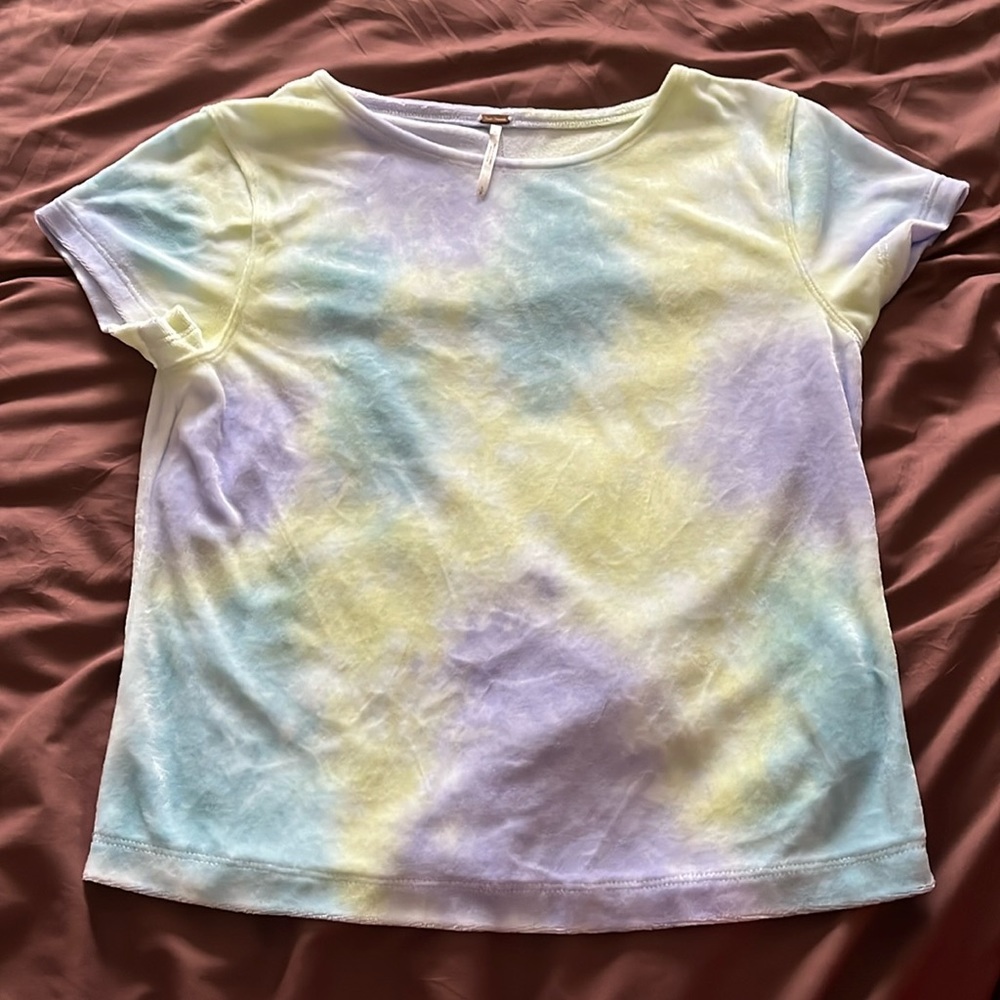 Free people tie dye suede top